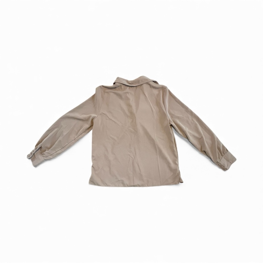 Maison D’Amelie Women’s Tan‎ V-neck Blouse M - Picture 3 of 5